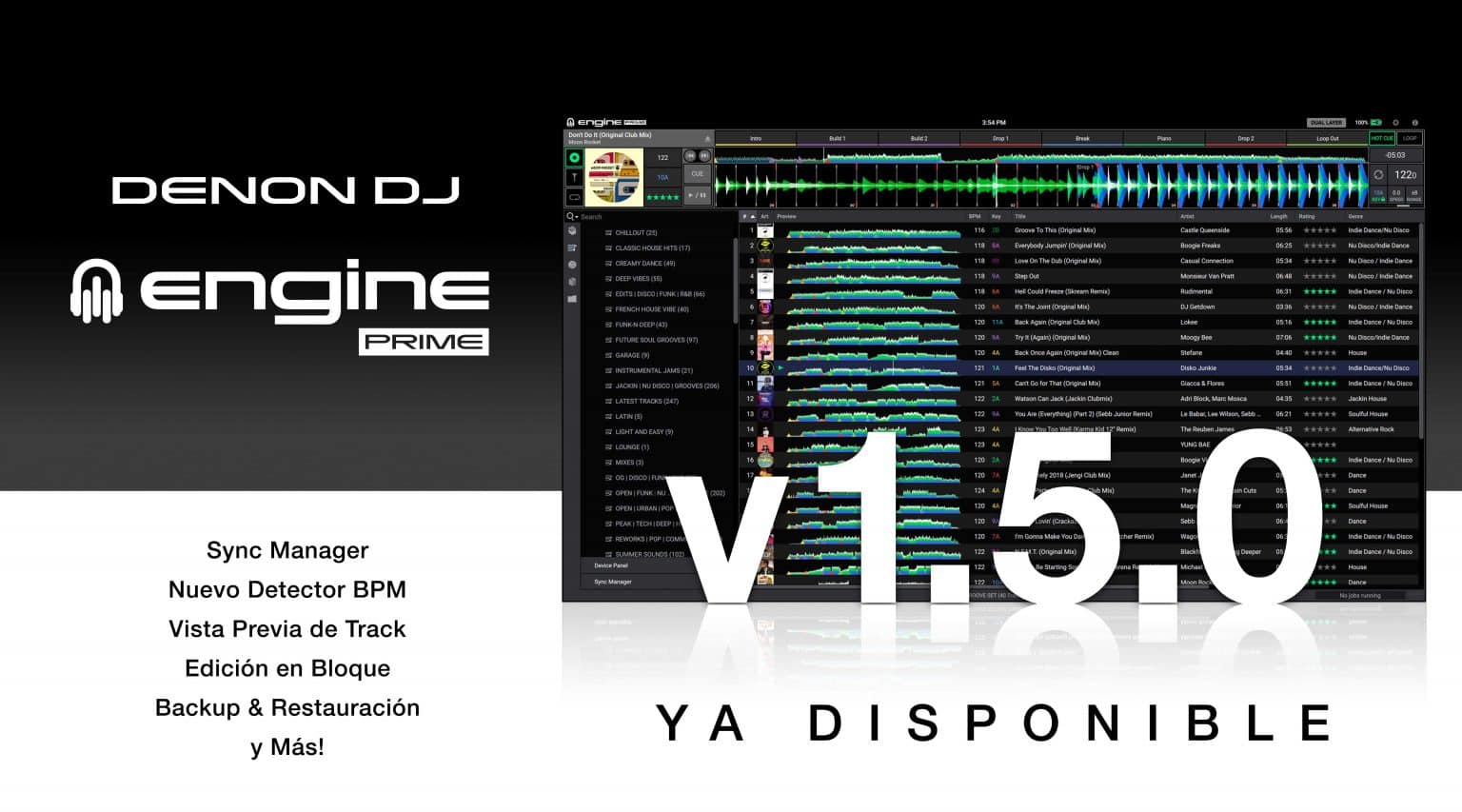 Engine Prime v1.5 de DENON DJ se actualiza