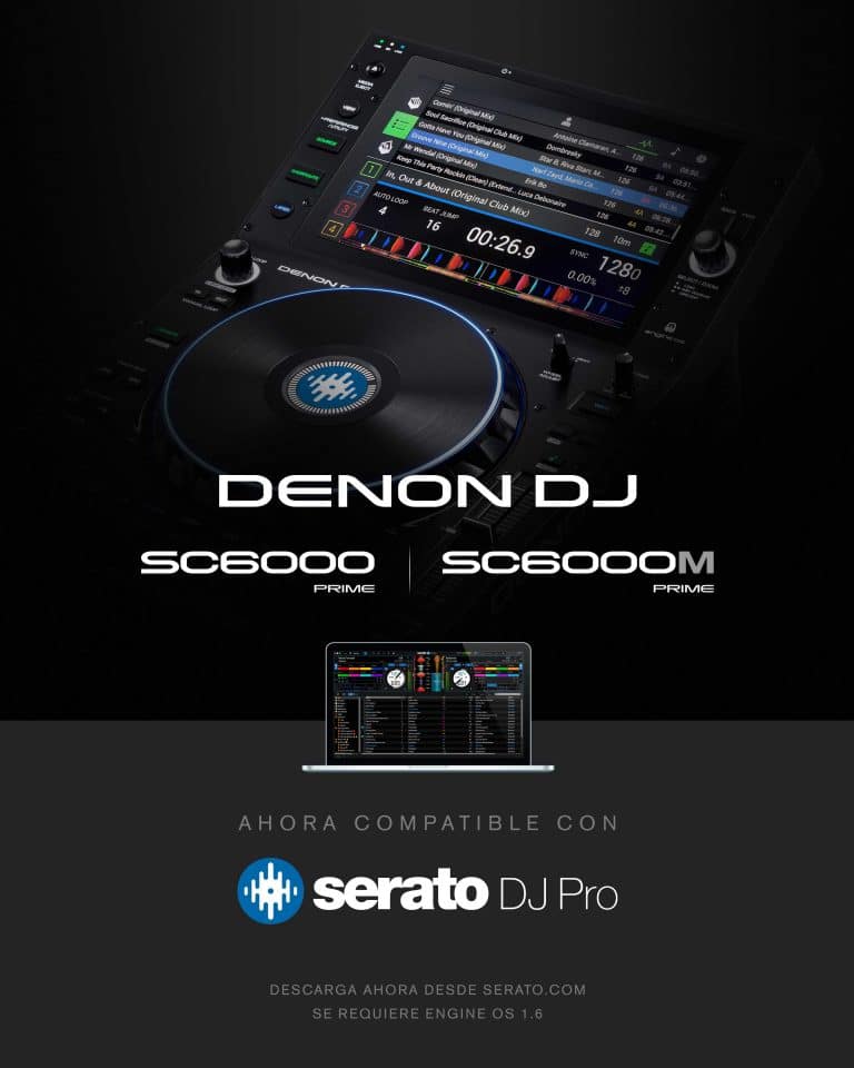 Denon DJ SC6000 y PRIME compatibles con Serato DJ Pro