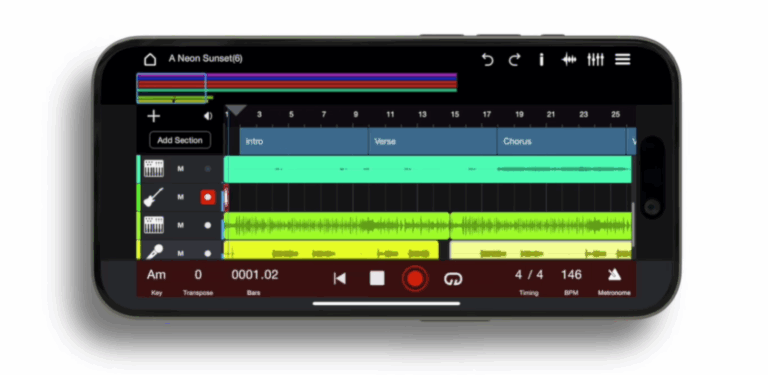 Fender Studio: DAW gratis y portátil en móviles