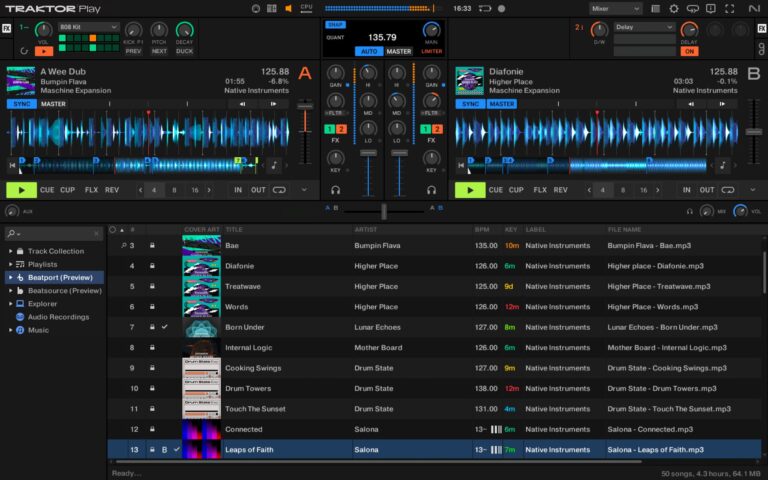ALPHATHETA DDJ-FLX2 y DDJ-FLX4: Compatibilidad con Traktor Play